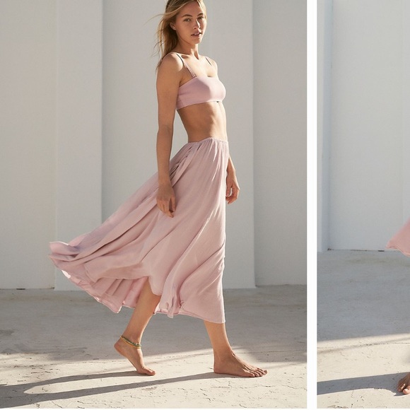 HOST PIC FREE PEOPLE CONVERTIBLE COLLECTION CELESTE CONVERTIBLE TUNIC SOFT PINK - Picture 2 of 8